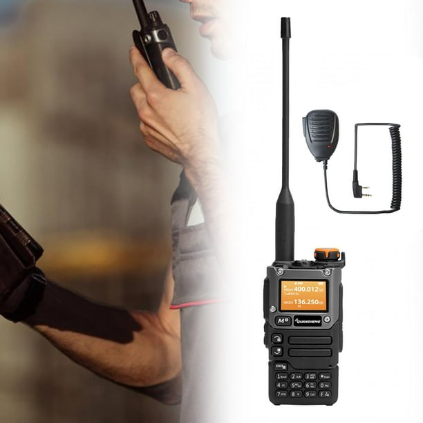 Radio bidireccional Ham Radio de mano -k58 VHF UHF Air Band Recepción de 200 canales de memoria Weather Vox 50-600MHz RX Walkie Talkie portátil , con micrófono Hugo walkie-talkie