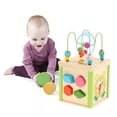 thumbnail image 1 of Aprendizaje del clasificador de forma de laberinto de de madera para regalo de niño de un año sin música Hugo Bloques de actividades Bead Maze, 1 of 10
