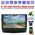 thumbnail image 2 of Zcargel 2+32G Android 15 Car Stereo GPS Navigation for Toyota Prius 2003-2009, 9in Touchscreen Head Unit with Wireless CarPlay Android Auto, Bluetooth WiFi FM RDS SWC Split Screen, with Backup Camera, 2 of 8