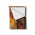 thumbnail image 2 of Country Soft Flannel Fleece Throw Blanket, Paint of a Forest with Autumn Color Leaves Fall Time Sadness Season Theme Art, Cozy Plush for Indoor and Outdoor Use, 50" x 70", Orange Brown, by Ambesonne, 2 of 6