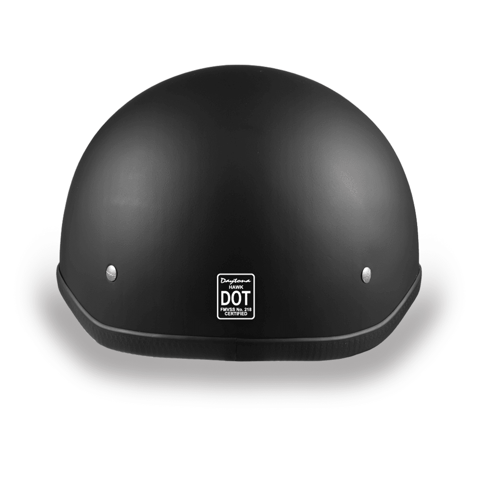 Daytona Helmets DOT Approved Motorcycle Half Helmet Hawk, Large, Dull Black
