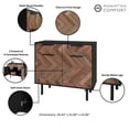 thumbnail image 4 of Manhattan Comfort Liam Sideboard made from Engineered Wood in Brown & Brown Wood, 4 of 18