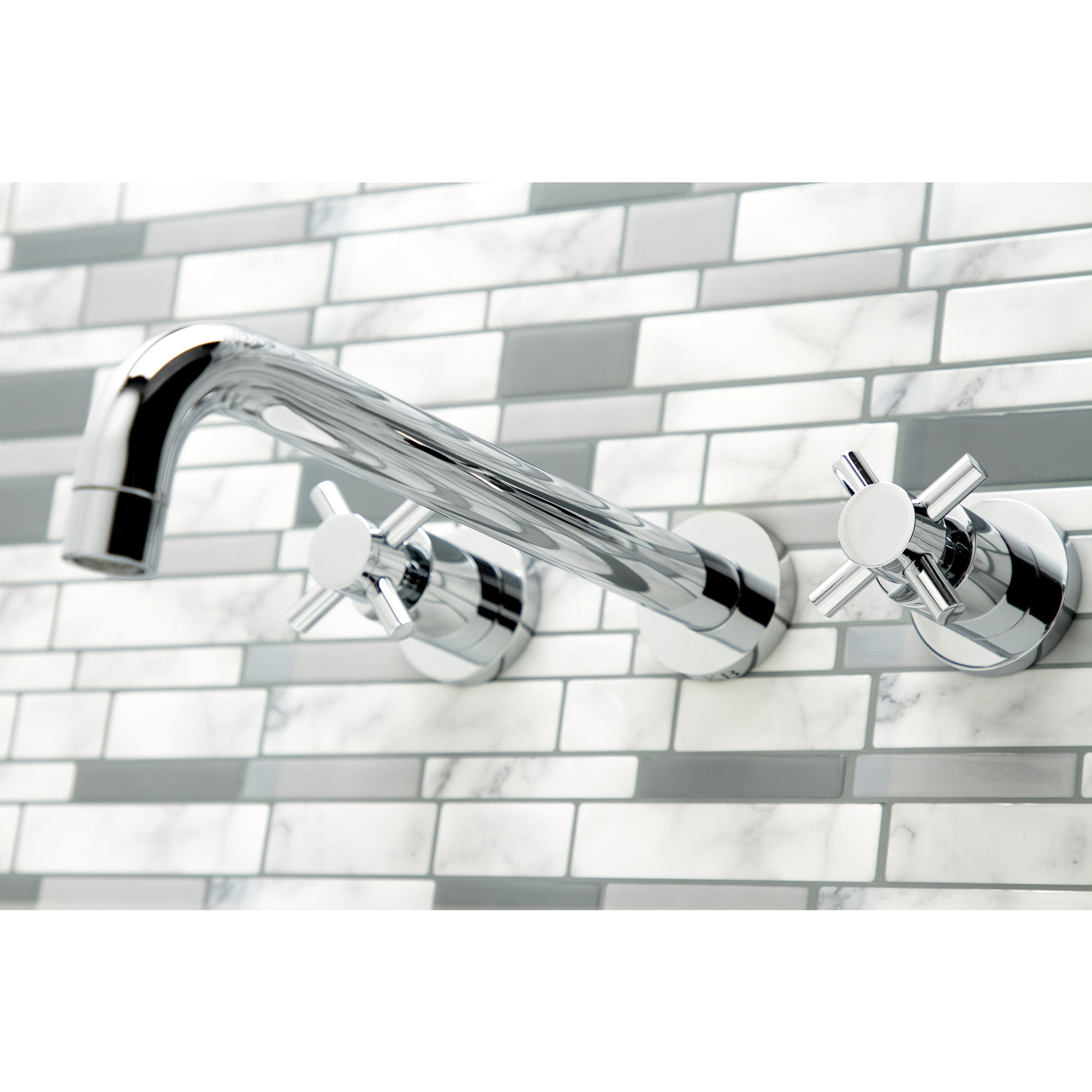 Kingston Brass KS8051DX Concord Two-Handle Wall Mount Roman Tub Faucet, Polished Chrome