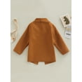 thumbnail image 4 of hirigin Toddler Boy Autumn Cardigan, Solid Color Turn Down Collar Long Sleeve Open Front Coat, 4 of 9