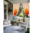 thumbnail image 4 of nqOlkjepod Outdoor Curtains for Patio Waterproof, Orange Blue Stripe Outdoor Privacy Panels Grommet, Watercolor Clean-lined Abstract Blackout Outside Curtains for Porch/Cabana 54"x95", 1 Panel, 4 of 8
