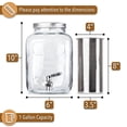 thumbnail image 2 of BTaT- Cold Brew Coffee Maker, 1 Gallon Mason Jars Drink Dispenser, Gallon Cold Brew Coffee Maker, Iced Tea Maker, Cold Brew Coffee Carafe, Beverage Dispenser, Glass Dispenser, Cold Brew System, 2 of 5