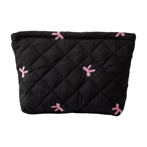Cosmetic Bag Bow Embroidered Makeup Storage Toilet Storage Versatile Fashion Dumpling Lipstick Makeup Bag