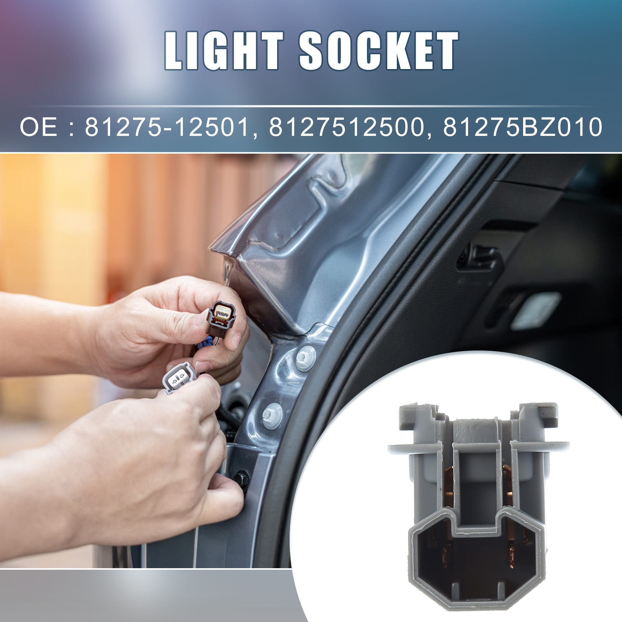 Unique Bargains 2Pcs Taillight Bulb Socket 81275BZ010 for Toyota RAV4 2.5L 13-16
