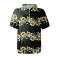 thumbnail image 3 of NAMTYQX Plus Size Tops for Women Short Sleeve Hip Womens Polo Shirts Lounge Lapel Soft Black Size S, 3 of 5