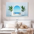thumbnail image 2 of Elephant Stock Santorini Lounge Wall Art - Horizontal Canvas Wall Art - Living Room Wall Decor - Architecture Canvas - Blue And Green Decor - 51" x 34", 2 of 8