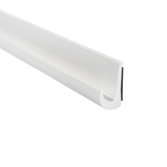 Trim-Lok DRW PVC Drip Rail Rain Gutter with Acryl Tape10 ft, White