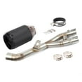 thumbnail image 3 of Motorcycle Exhaust Pipe Muffler Modified Middle Link Pipe Connect Slip On For Yamaha R1 YZF-R1 MT10 2015-2021, 3 of 4