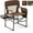 Brown 1, variant on Camping Chairs, Directors Chair, Camping Chair with Side Table & Carry Bag，Heavy Duty Camping Chairs for Adults, Portable Folding Camping Chair, Pocket for Beach, Fishing,Trip,Picnic,Lawn-Blue