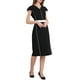 thumbnail image 4 of INSPIRAR VESTIDOS DE COLOR CONTRASTANTE PARA MUJERES HASTA LA RODILLA, VESTIDO LÁPIZ DE MANGA CORTA M NEGRO, 4 of 5