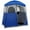 Blue, variant on Costway Double-Room Camping Shower Toilet Tent with Floor Oversize Portable Storage Bag