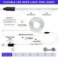 thumbnail image 6 of WYZworks 25ft Red LED Outside Rope Light - 8 Modes, Waterproof Permanent Outdoor Accent Lighting w/Remote, Flexible Clear Tube, ETL Certified, Exterior Christmas Patio Palm Tree Yard Ambient, 6 of 9