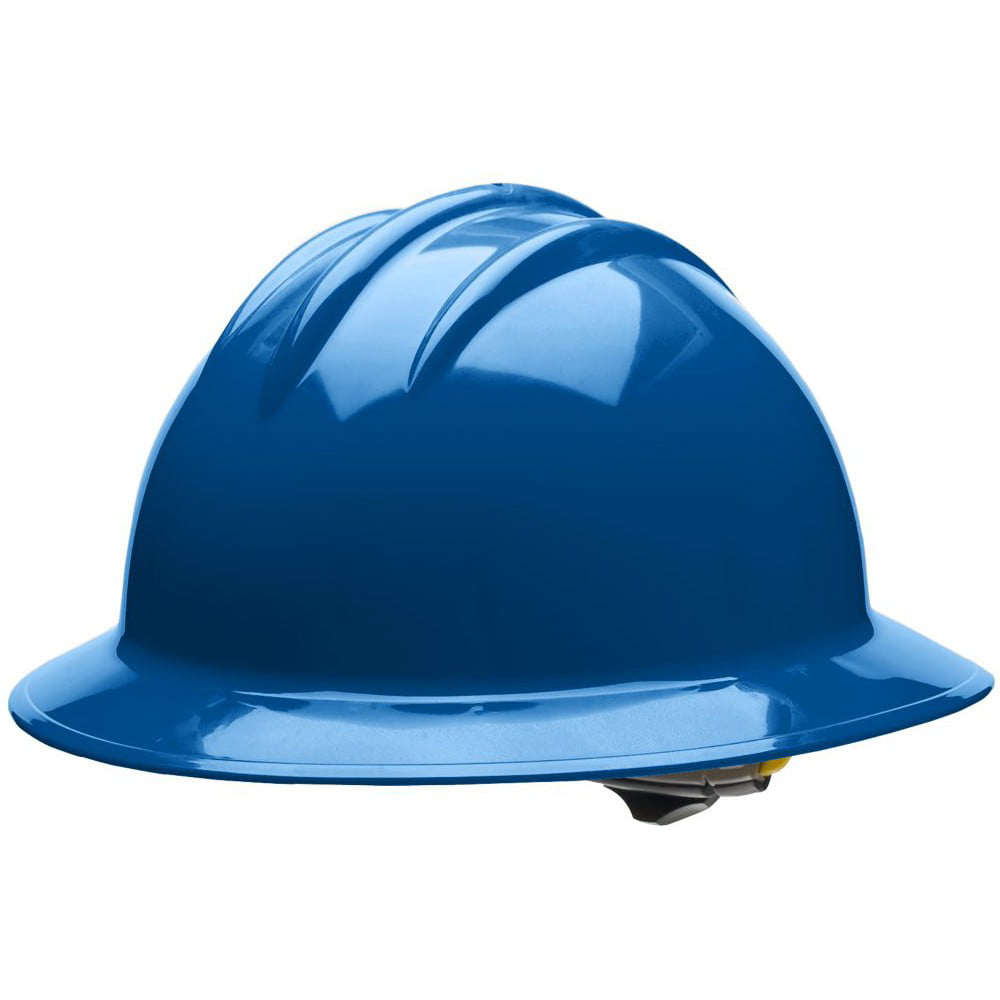 White Bullard Classic Full Brim Hard Hat with 6 Point Ratchet Suspension and Wide Profile 