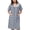 Black, variant on Women's Short Sleeve Woven Snap-Front Closure Striped Embroidery Housecoat Snap Front Dusters for Women Lounge Nightgown with Front Pockets, Green X-Large