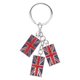 thumbnail image 1 of Llavero creativo con bandera británica y dije de coche vintage para mujer, bonito llavero con dijes para bolsos y llaves de coche, llavero decorativo con colgante, 1 of 8