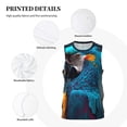 thumbnail image 3 of Sikiie Modern Style Blue Parrot Basketball Jersey Reversible Men's Mesh Athletic Sports Shirts Training Practice S-4XLXX-Large, 3 of 6