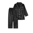 thumbnail image 2 of NMMUED Family Christmas Pajamas Matching Sets Family Matching Christmas Pajamas Button Up Pajamas Family Pajamas Matching Sets Lounge Wear Christmas Gifts Long Sleeve Pajamas Black 110, 2 of 6