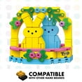 thumbnail image 4 of Brickcraft Peeps Easter Basket Blue & Yellow Brick Building Kit (89-Plastic Piece Set), Includes Two Cute Bunnies and Handle, Decoration for Easter Celebration, Gift for Kids, Brick Lovers., 4 of 7