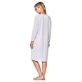 thumbnail image 5 of Casual Nights Women's Pointelle Pintucked Long Sleeve Nightgown, 5 of 5