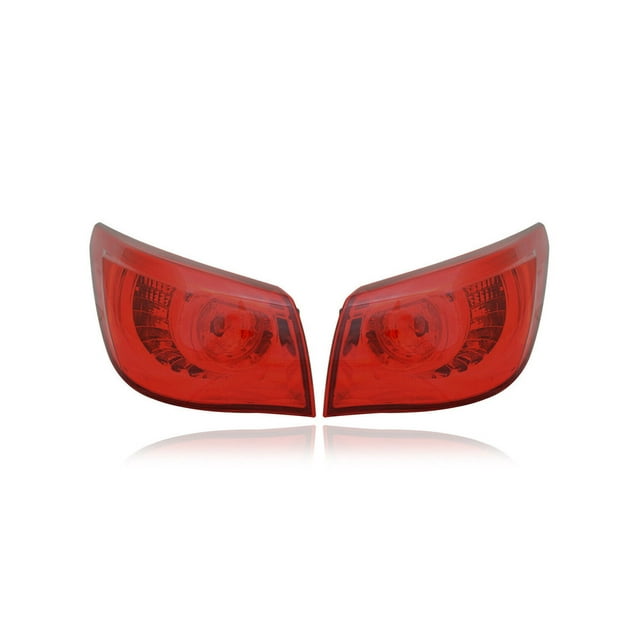Tail Light Assembly - Compatible/Replacement for '16-17 Infiniti Q50/Hybrid - Outer On Body - Pair, Left Driver + Right Passenger Set - 265504HB0C, 265554HB0C