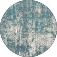 thumbnail image 1 of Unique Loom Outdoor Coastal Looped Pile Area Rug 7' x 7' Round Blue/Ivory, 1 of 2