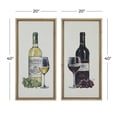 thumbnail image 3 of DecMode Indoor Brown Wood Farmhouse Wine Framed Wall Art, Set of 2, 3 of 10