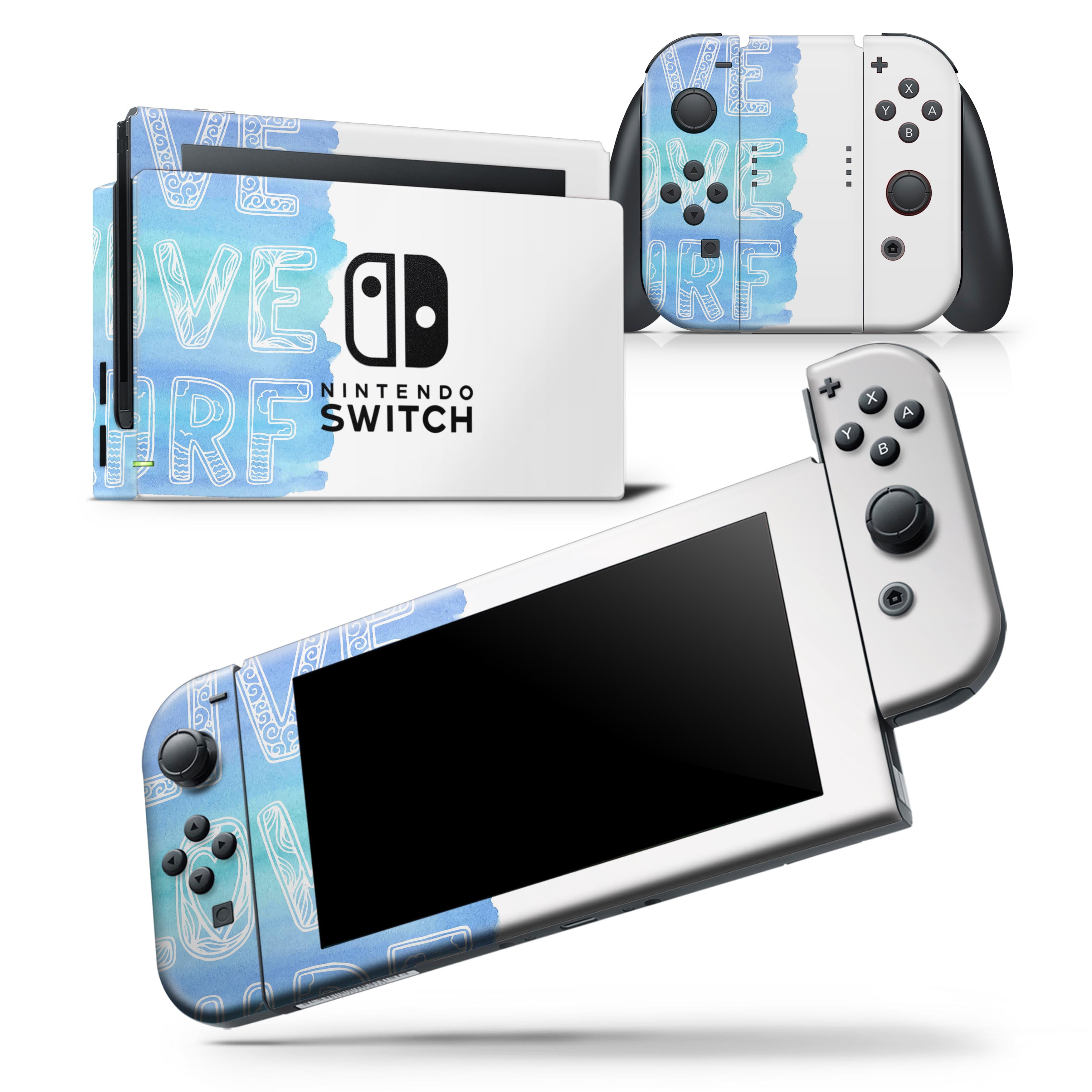 Live Love Surf Skin Wrap Decal Compatible With The Nintendo