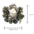 thumbnail image 3 of Christmas Scented Candle Candlestick Wreath Tabletop Home Decoration Simulation Pinecone Decoration, 3 of 5