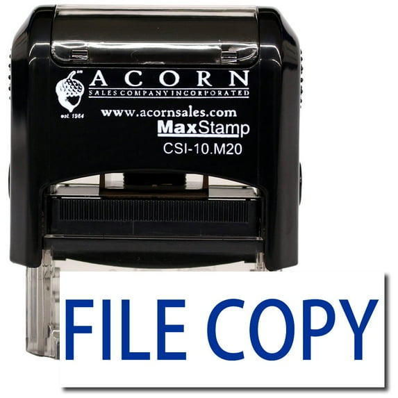 Self-Inking File Copy Stamp with Purple Ink
