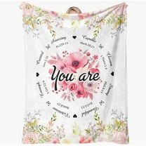 Christian Birthday Gifts for Women Friends Blanket 60"x50",Unique Inspirational Religious Catholic Spiritual & Baptism Comformation Gifts for Girl Godmother Mom Sister