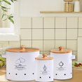 thumbnail image 1 of 3Pcs Potato Onion Garlic Pot Fruit Pots Food Storage Container Tins with Lid White, 1 of 8