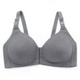 thumbnail image 5 of Jsaierl Bras for Women Front Closure No Wire Support T-shirt Bras Cotton Sexy Bralettes Cozy Everyday Full Figure Bras, 5 of 7
