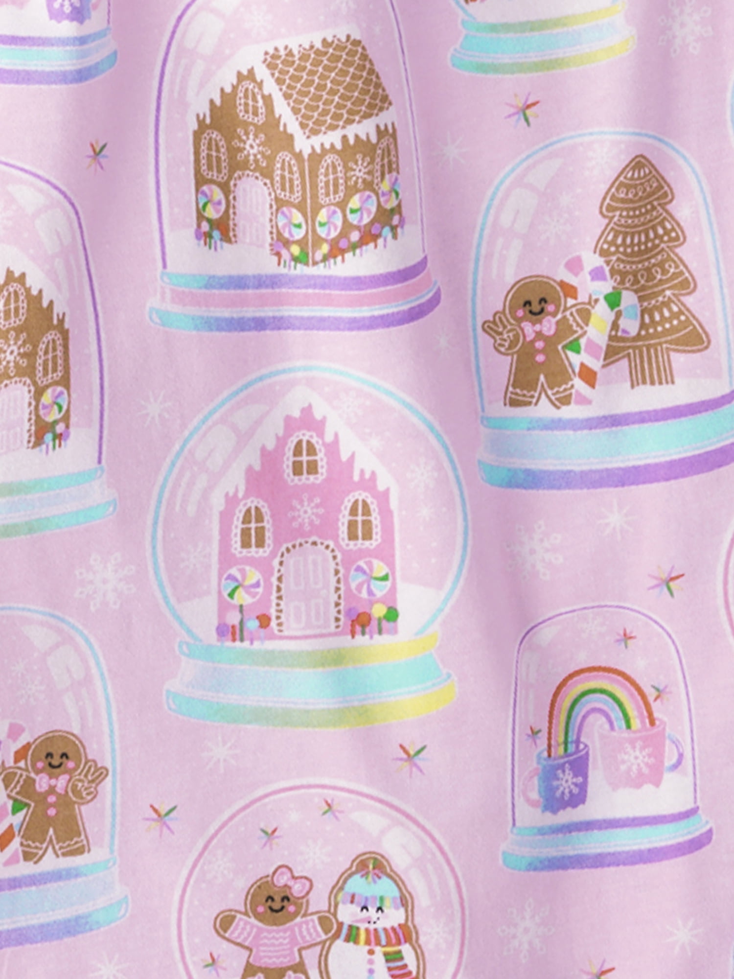 The Children's Place Womens Mommy & Me Matching Family Gingerbread Snow Globe Cotton Henley Pajamas, Adult Sizes XS-3XL