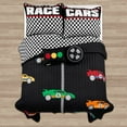 thumbnail image 3 of Lush D?cor Racing Cars Reversible Oversized Quilt Navy 5Pc Set Full/Queen, 3 of 11