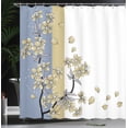 thumbnail image 3 of Ambesonne Japanese Shower Curtain, Sakura Blooms Sprint Print, 69"Wx84"L, Pale Camel, 3 of 4