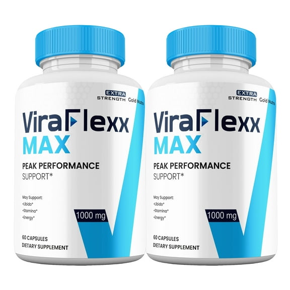 ViraFlexx Max Capsules, High Potency Pills, All Natural Formula Vira Flexx Max Supplement, 2 Months Supply (2 Pack)