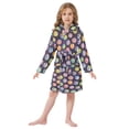 thumbnail image 6 of FORMRS Niños Bathrobe Unisex Hooded Robe Soft Plush Pajamas Sleepwear, Size 2-3T, Colorful Candies, 6 of 7