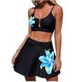 thumbnail image 3 of TaTaai Women's Tankini Swimsuit Set, Floral Print Swim Top with Skirt Shorts, Two Piece Swimwear for Beach & Pool Gift, 3 of 7