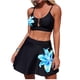 thumbnail image 2 of Traje de baño tankini con estampado floral para mujer, falda deportiva tipo tanga, traje de baño dividido, traje de baño de dos piezas para mujer, trajes de baño tankini para mujer, traje de baño de 2, 2 of 7