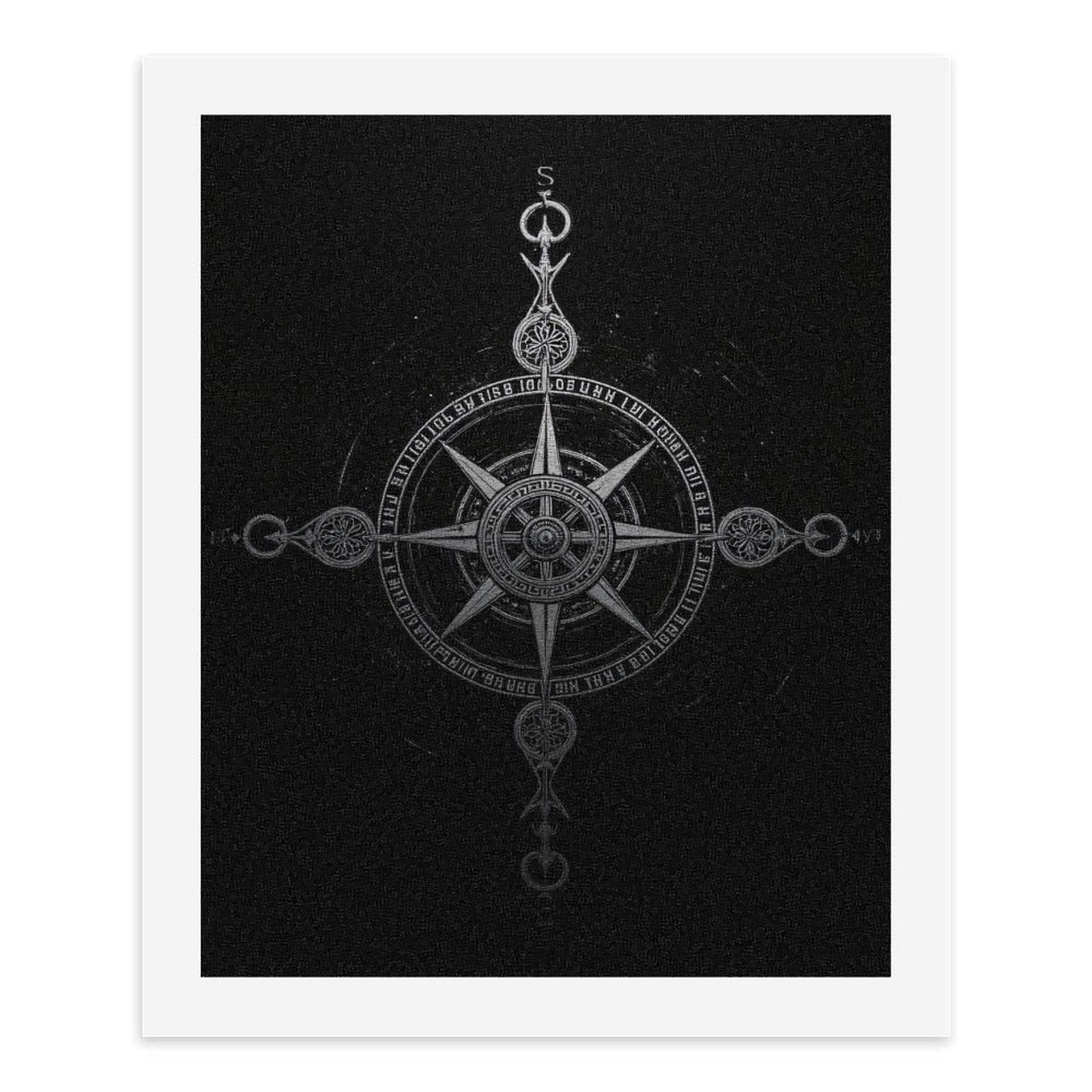 Paint By Numbers Kit for Adults Beginner - DIY Compass Metallic Design Art Deco Canvas Painting Kits for Adults, Frameless Paint By Number for Adults for Home Wall Decor 16x20 Inch