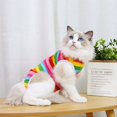 thumbnail image 3 of Hongchun Vêtements de Stérilisation pour Chat - Récupération de Chat Convient aux Enveloppements Corporels de Récupération de Coton Respirants - Vêtements de Récupération pour Chatons pour Chat, 3 of 5