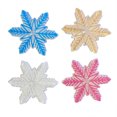 thumbnail image 1 of 4pcs Snowboard Stomp Pad, 3D Snowflake Snowboarding Stomp Pads, PVC Material （White+Gold+Pink+Lake Blue）, 1 of 5