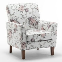 US Pride Furniture Contemporary Accent Arm Chair with Birch Wood Frame and Microfiber Upholstery Armchair for Office and Living Room Decor Removable Cushions 06 Printed Fabric