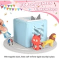 thumbnail image 4 of 360° Round Turntable for Tonies Box Organizer Storage Shelf Wall Mounted, Magnetic Floating Shelves for Toniebox Generation 1 & 2 Player Tonies Figures, Display Collection 10~20 Characters (Gray), 4 of 8