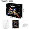 thumbnail image 3 of 13" Large Star Party Galaxy Gift Bag Set with Greeting Card and Tissue Papers, Happy Birthday Gift Bags for Star Theme Birthday Party Celebration., 3 of 4