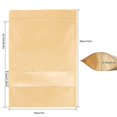 thumbnail image 3 of 50pcs Kraft Zip Lock Stand Up Bags Pouches With Notch And Matte Window, 3 of 5